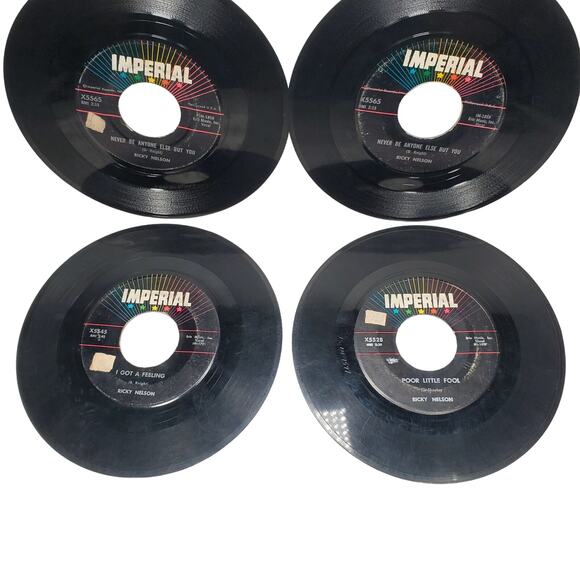 Lot of 4 Ricky Nelson Vintage 45 rpm Imperial Vinyl Records Poor Little Fool - Picture 6 of 7